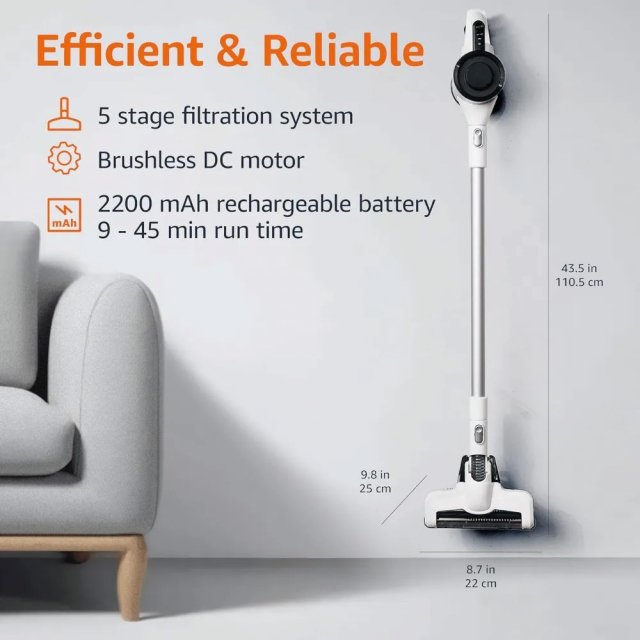 Cordless Lightweight Vacuum Cleaner with Brushless Motor and 45 Min Runtime - Image 7