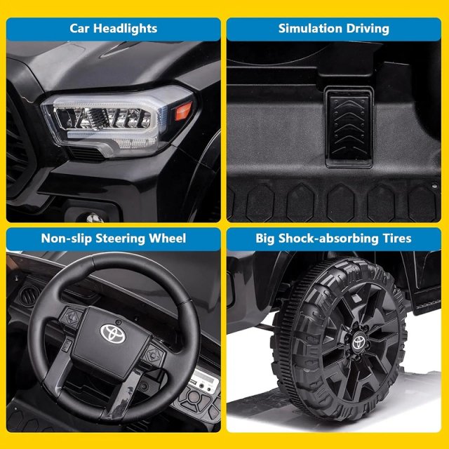 12V Kids Ride On Truck with Remote Control, LED Lights, Suspension & 3 Speeds - Image 3
