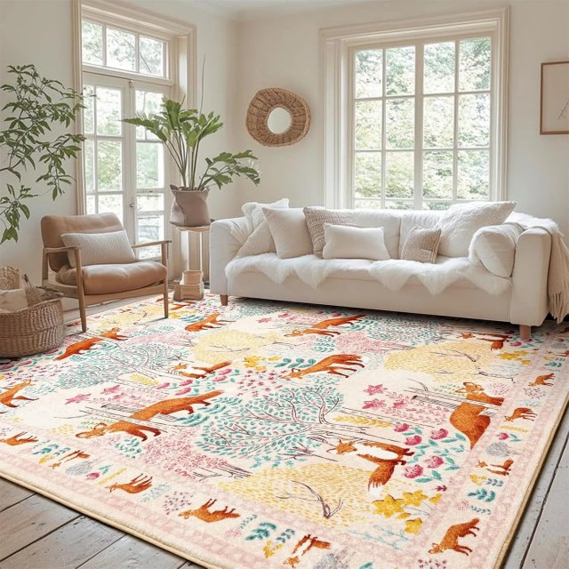 Cute Abstract Tropical Jungle Rug - Image 5