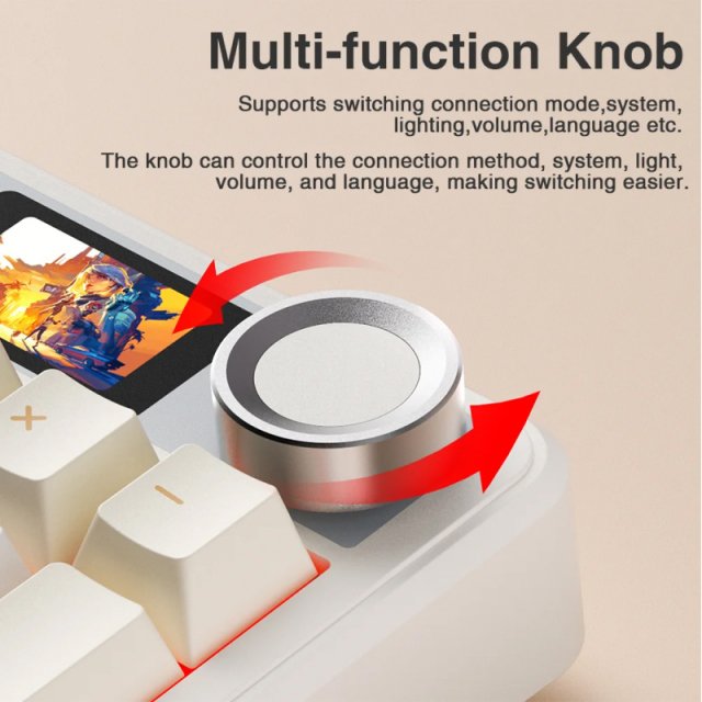 Full-Size Wireless Mechanical Keyboard with RGB, Smart Display & Hot-Swap Keys - Image 4