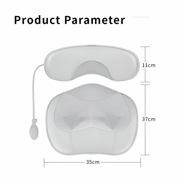 2-in-1 Neck and Back Massager Pillow with Heat & Air Traction – Home & Car Use - Image 8