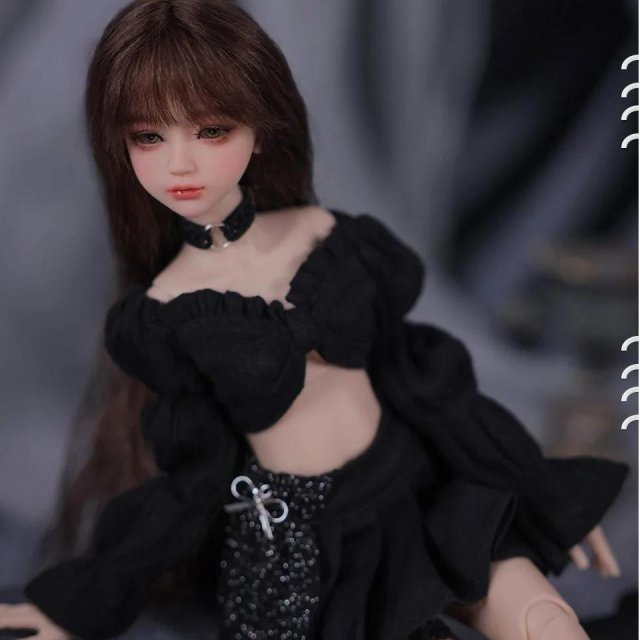 1/6 BJD Doll Aurola Fullset – Korean Style Glitter Skirt Resin Doll Gift - Image 3