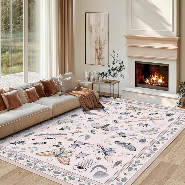 Ultra Soft Washable Non-Slip Faux Wool Area Rug for Kids, Pets & High-Traffic Rooms - Image 3