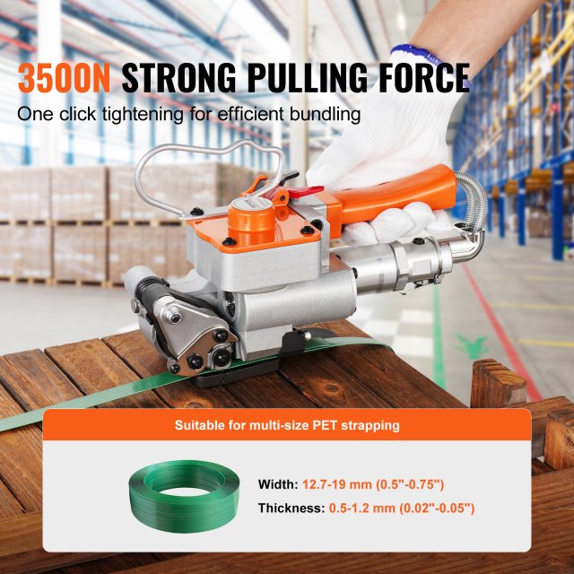 Pneumatic Strapping Tool 3500N - Automatic Banding Tool for PET Plastic Belt - Image 5