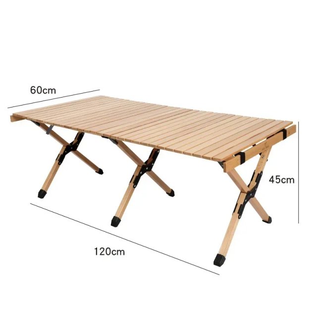 Portable Folding Camping Table – Lightweight Beech Wood Picnic Table - Image 5