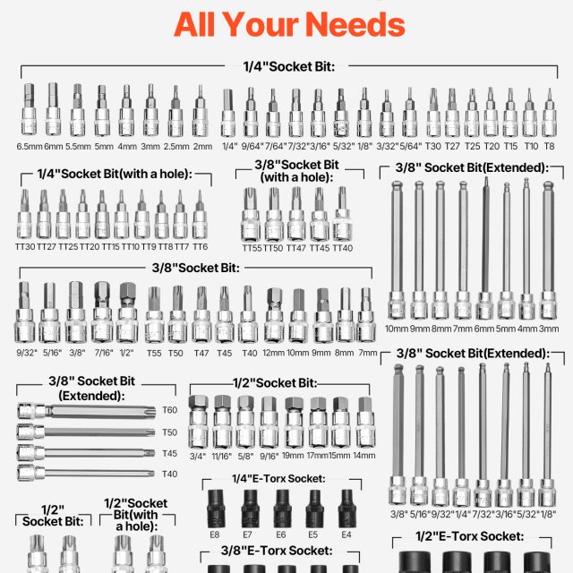 107-Piece Bit Socket Set - Image 7