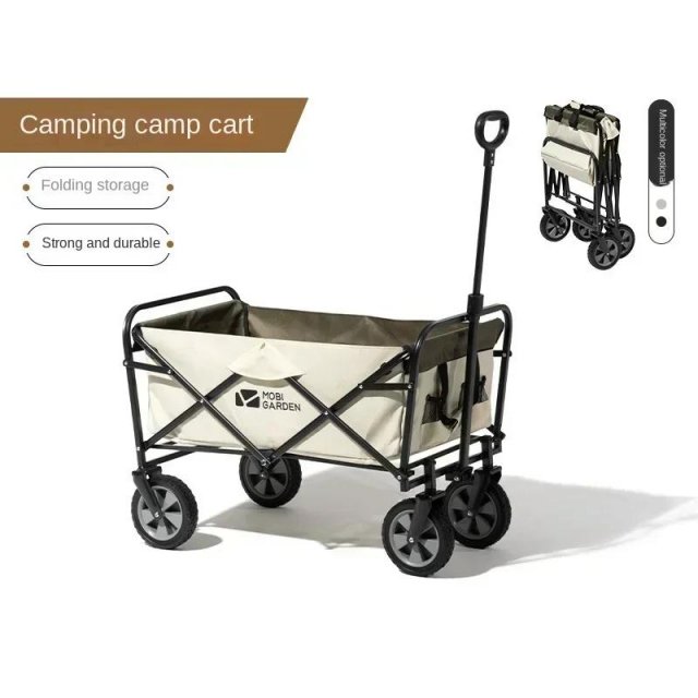 Portable Folding Camping Trolley with Pull Rod – Outdoor Utility Wagon - Image 5