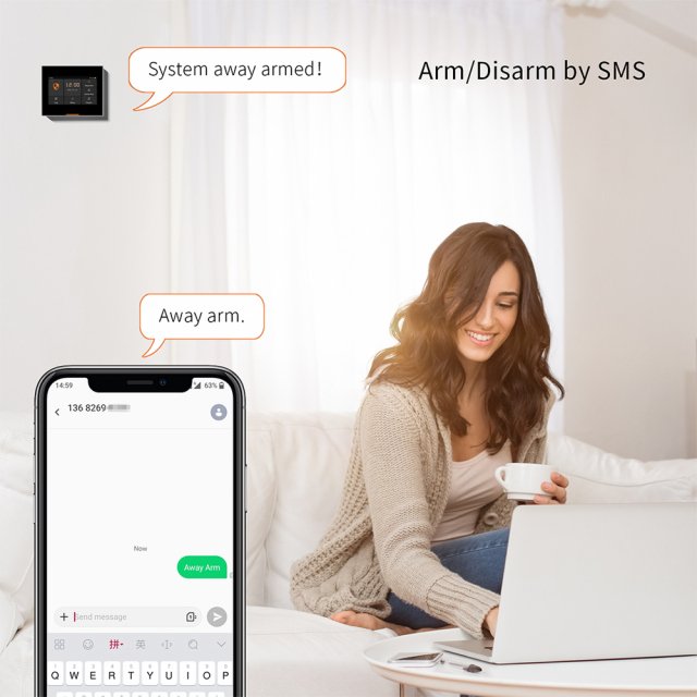Wireless WiFi 4G Home Alarm System with Touchscreen and Long-Life Sensors - Image 4