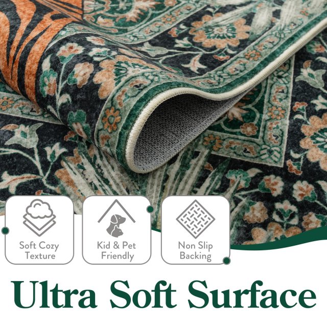 Jungle Tiger Print Area Rug - Image 7