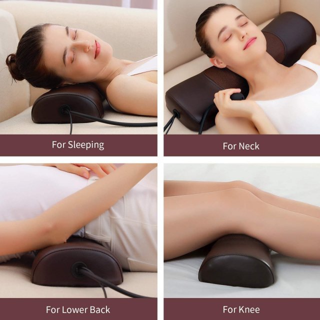 Electric Heated Shiatsu Neck & Back Massager with Infrared & Vibration - Image 6