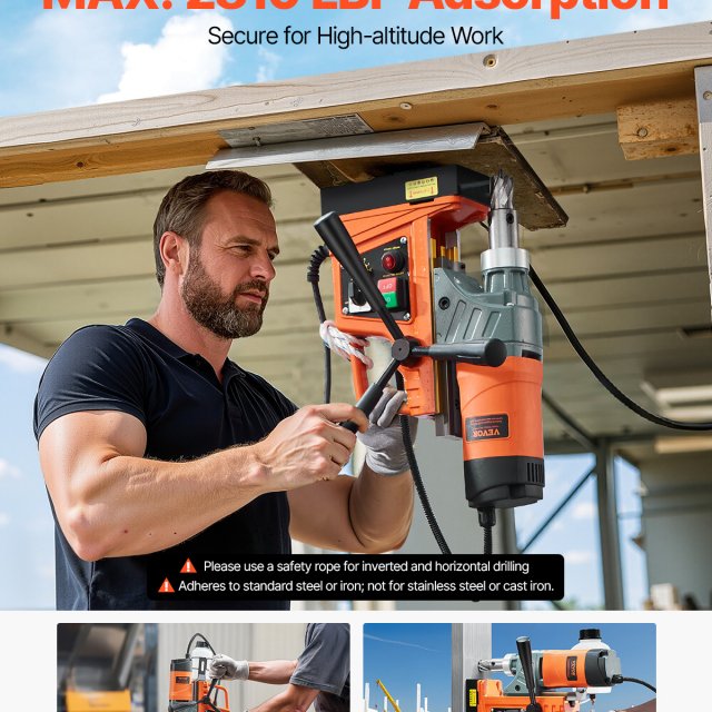 1450W Magnetic Drill Press with Variable Speed and 1.6in Boring Capacity - Image 5
