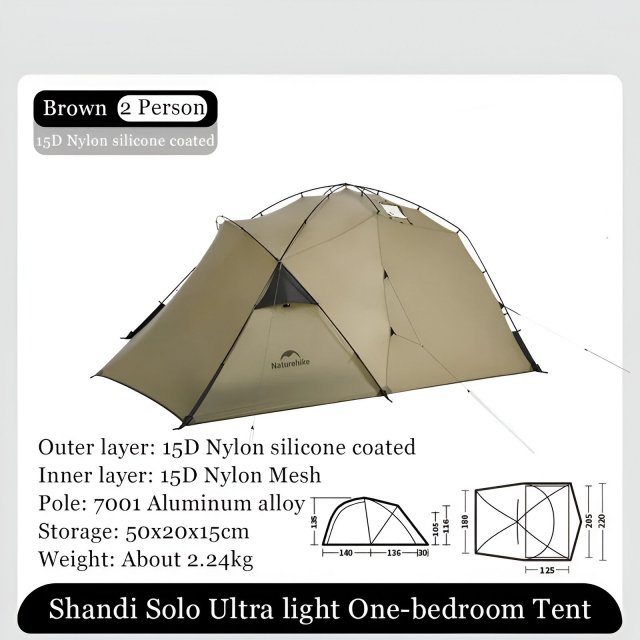 Ultralight 2 Person 4 Season Waterproof Hiking Tent with Double Layer Design - Image 5