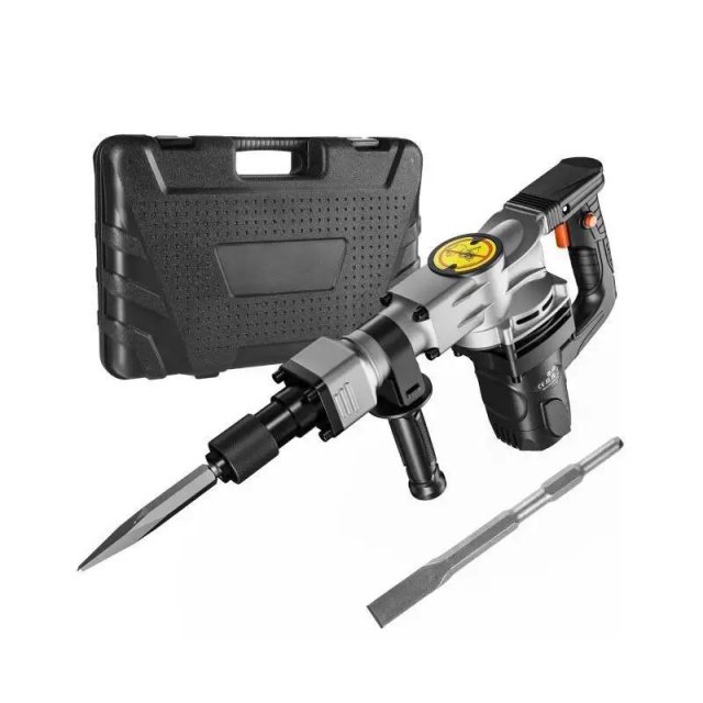 Electric Heavy Duty Demolition Jack Hammer 1400W with Chisels and Carrying Case - Image 7
