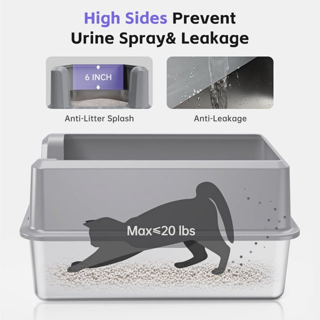 Stainless Steel Enclosed XL Cat Litter Box - Image 3