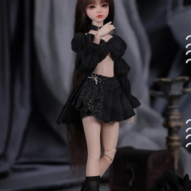 1/6 BJD Doll Aurola Fullset – Korean Style Glitter Skirt Resin Doll Gift - Image 4