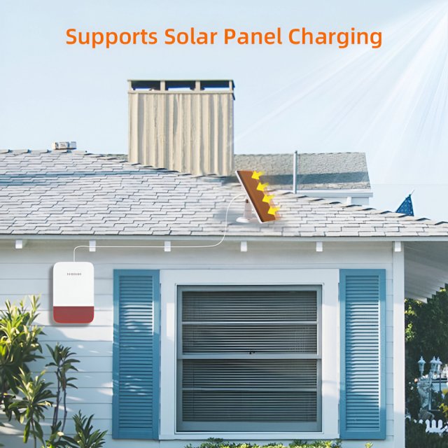 120dB Wireless Indoor/Outdoor Siren Alarm with Battery Backup & Solar Option - Image 3