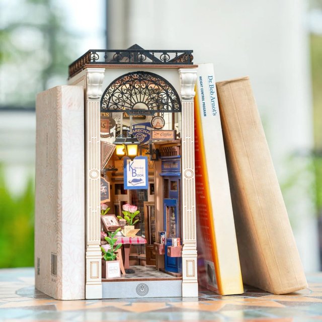 Arcade Romance Book Nook DIY Wooden Shelf Insert with Lights - Image 3