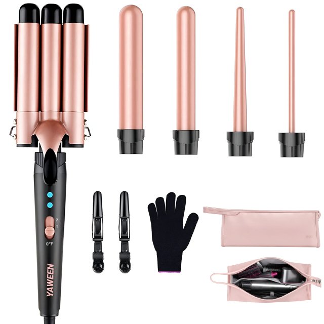 5 in 1 Curling Iron 3 Barrel Hair Crimper Waver with Fast Heating for All Hair Types - Image 7
