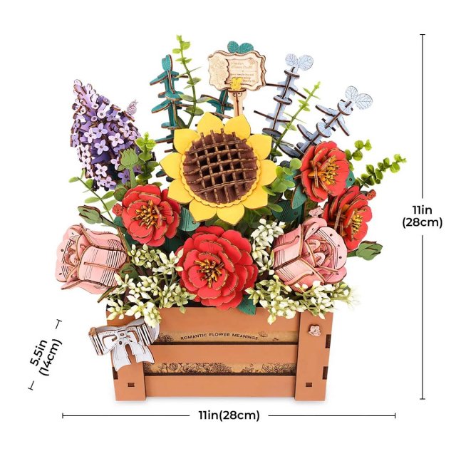 DIY Wooden Bloom Box 3D Puzzle Kit - Image 4