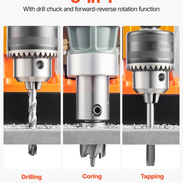 1450W Magnetic Drill Press with Variable Speed and 1.6in Boring Capacity - Image 3