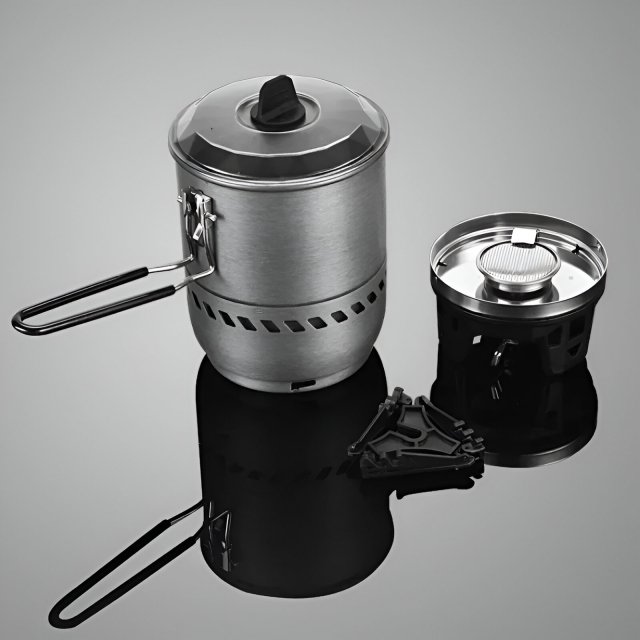 2100W Portable Outdoor Gas Stove with Integrated Pot for Camping & Hiking - Image 4