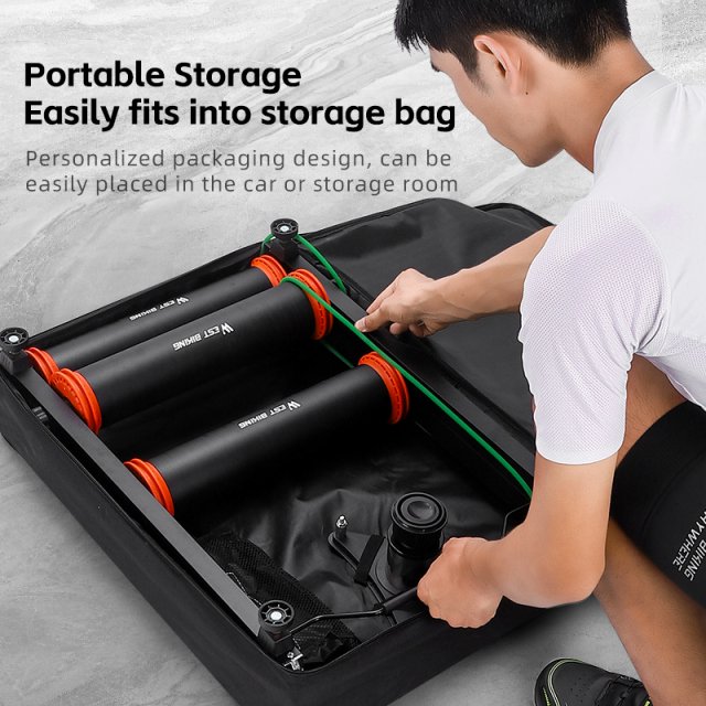 Foldable Indoor Bike Roller Trainer Stand - Image 3