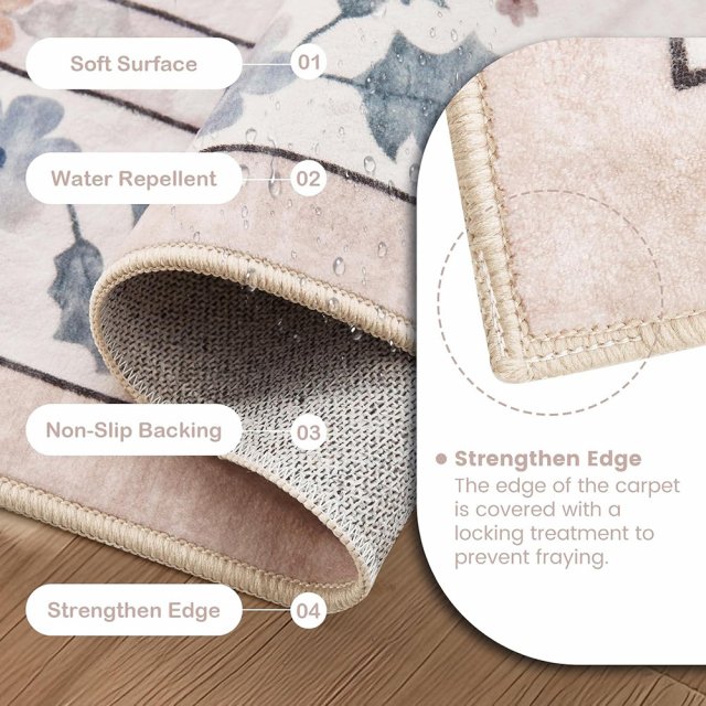 Ultra Soft Washable Non-Slip Faux Wool Area Rug for Kids, Pets & High-Traffic Rooms - Image 7