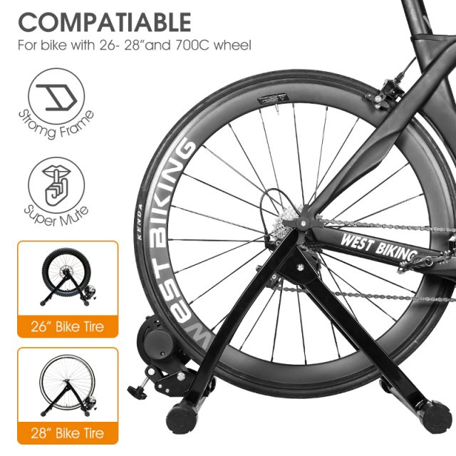 Indoor Magnetic Bike Trainer Stand for 26"-28" & 700C Bikes – Portable & Quiet - Image 6
