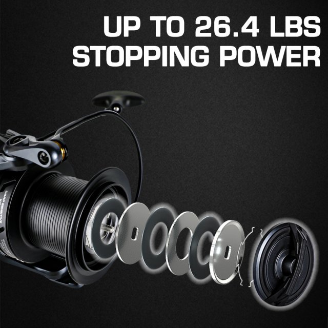 Heavy Duty Spinning Reel 8000-10000 | 12kg Max Drag for Long Cast Carp Fishing - Image 3