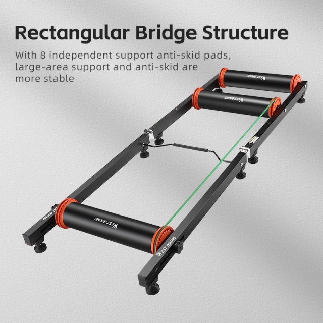Foldable Indoor Bike Roller Trainer Stand - Image 4