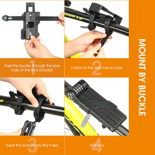 Foldable Bike Chain Lock with Password – Heavy-Duty Anti-Theft for Bikes & E-Scooters - Image 4