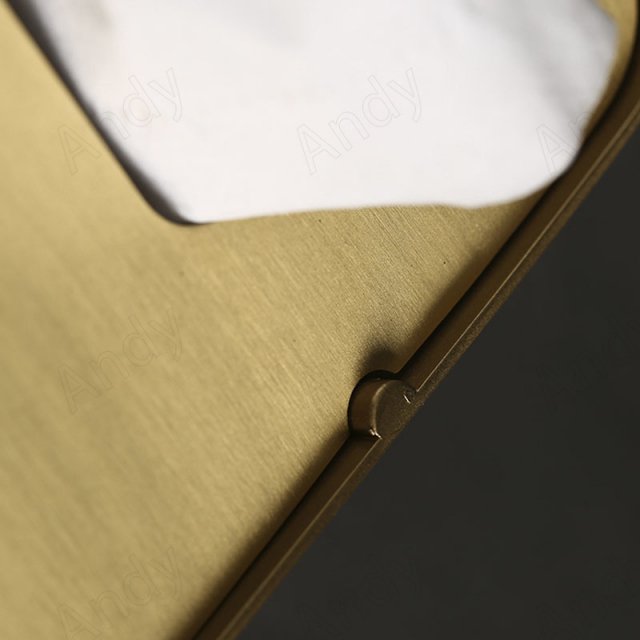 Modern Brass Tissue Box – Handmade Napkin Holder for Living & Dining Room - Image 6