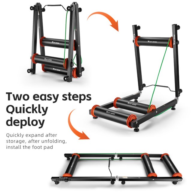 Foldable Indoor Bike Roller Trainer Stand - Image 5