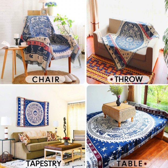 Boho Reversible Woven Throw Blanket - Image 7
