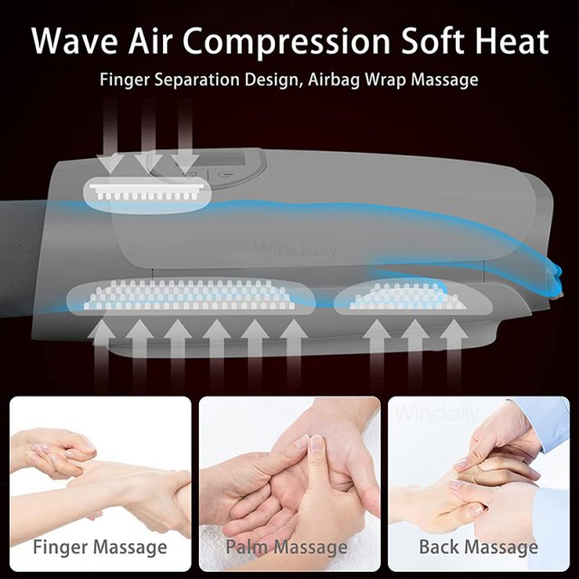 Electric Wireless Hand Massager with Heat & Air Compression Therapy - Image 4