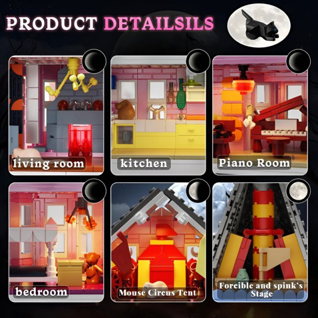 1349PCS Pink Palace Building Block Set - Image 4