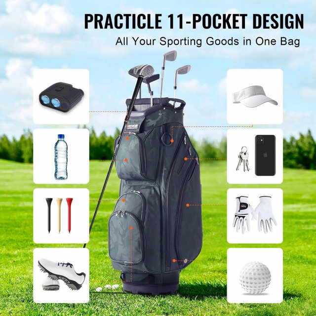Golf Cart Bag with 14-Way Divider and 36" Pockets - Image 6