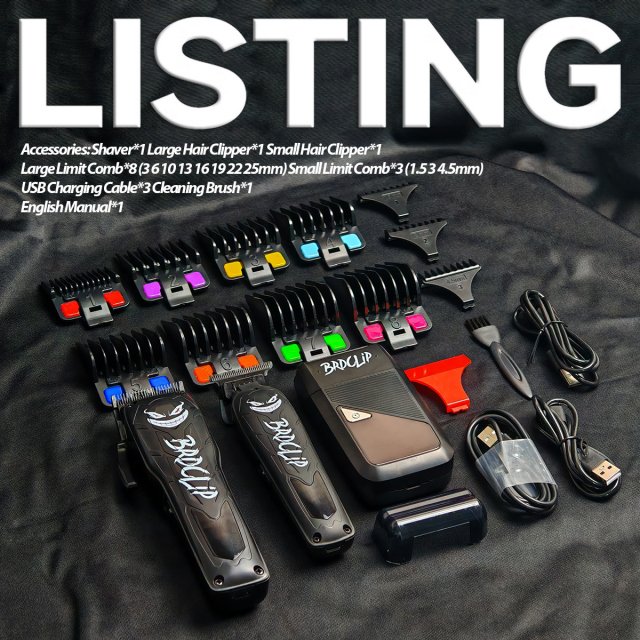 Professional Electric Hair Clipper & Beard Trimmer Set for Men - Multi Grooming Kit - Image 6