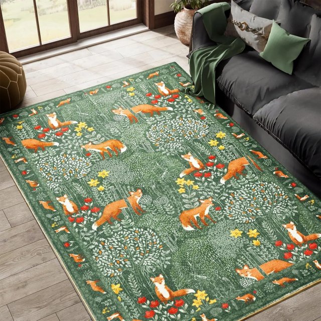 Cute Abstract Tropical Jungle Rug - Image 3