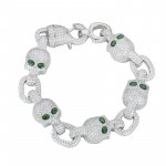 Iced Out Moissanite Skull Bracelet