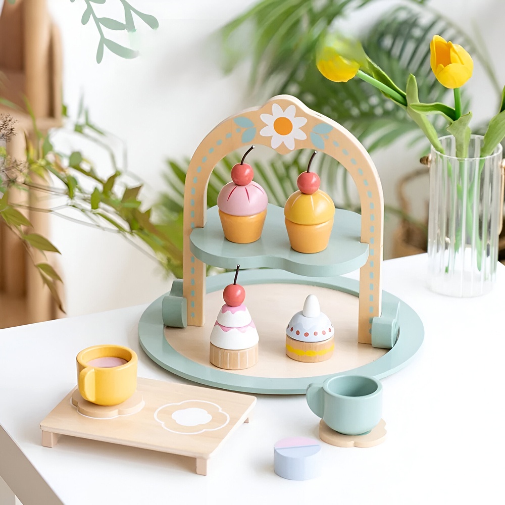 Wooden Afternoon Tea Set for Kids - Image 2