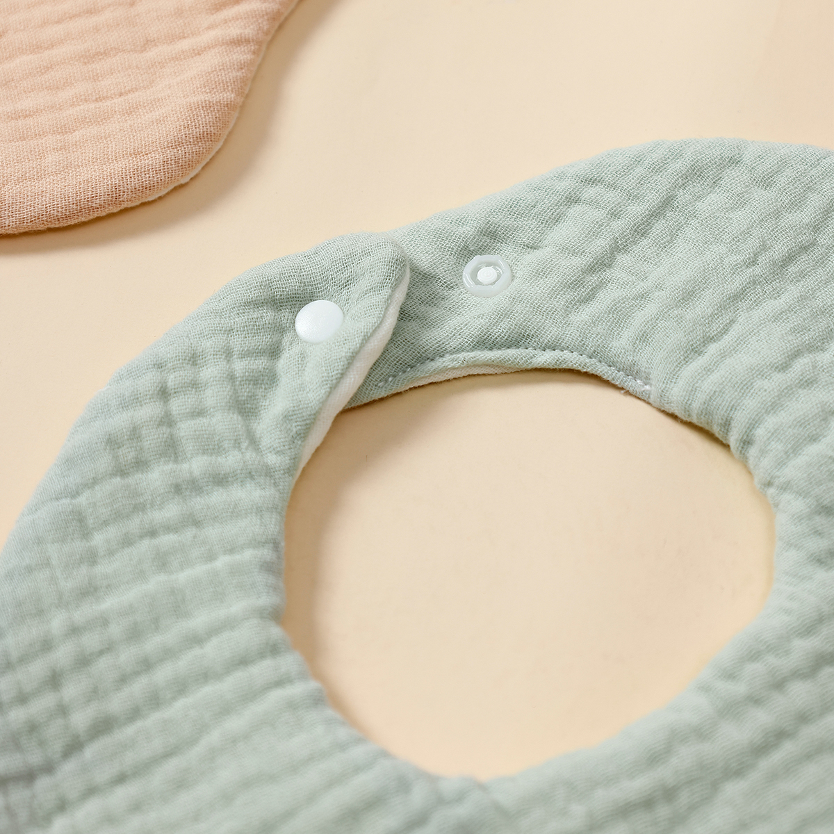 Soft & Absorbent Baby Bibs – 5 Pack Muslin Cotton Burp Cloths, Petal Shape - Image 3