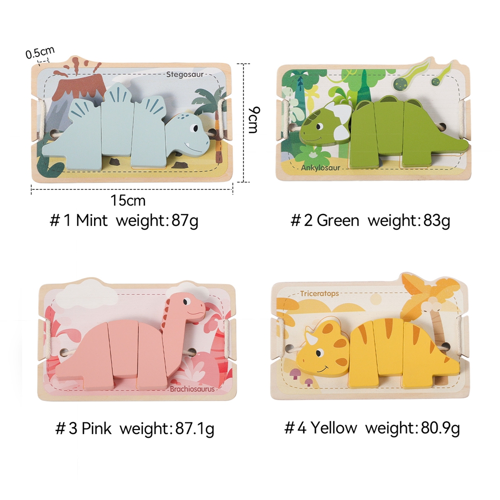 Montessori Dinosaur Threading Toy - Image 7