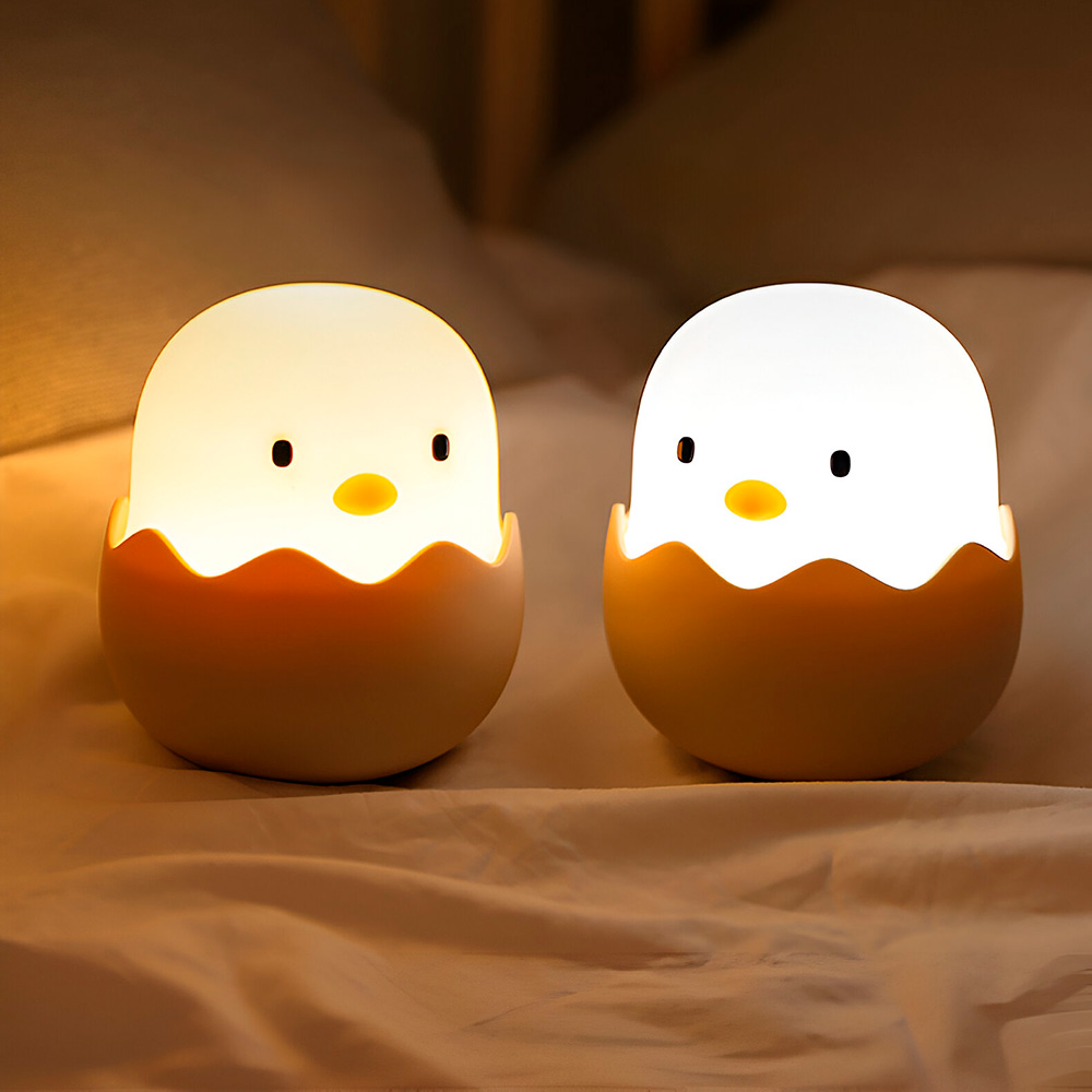 Duck Silicone Night Light for Kids – Touch Sensor, Rechargeable, Cute Chick Lamp