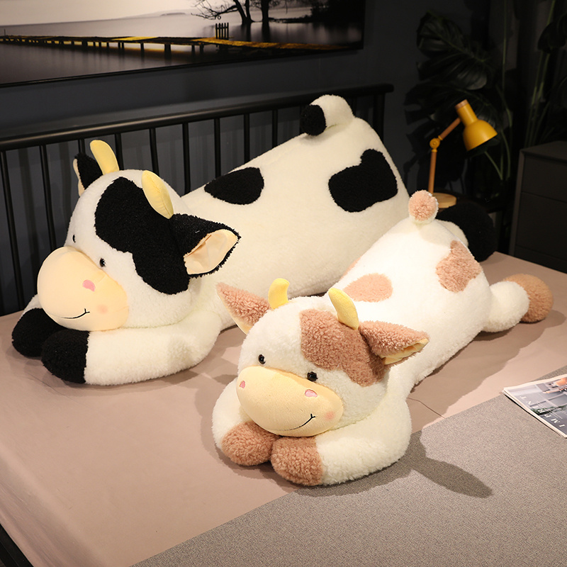 Cute Milk Cow Plush Toy – Soft Stuffed Animal Pillow for Girls and Kids