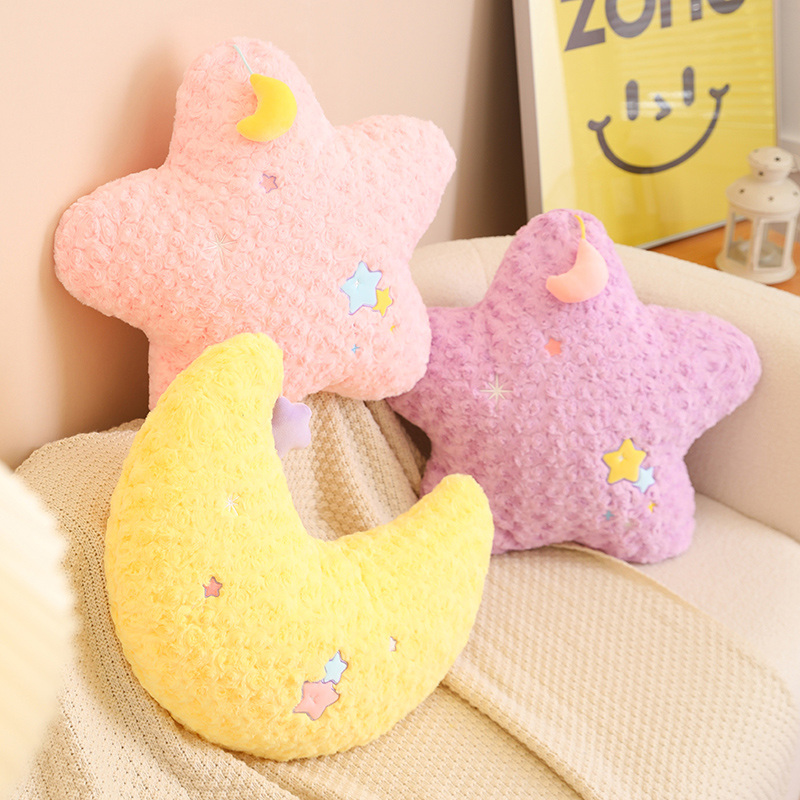 Cute Yellow Stars & Purple Moon Plush Doll - 18" Soft Stuffed Toy for Kids - Image 3