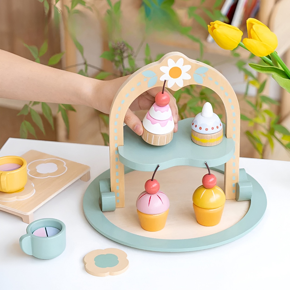 Wooden Afternoon Tea Set for Kids - Image 3