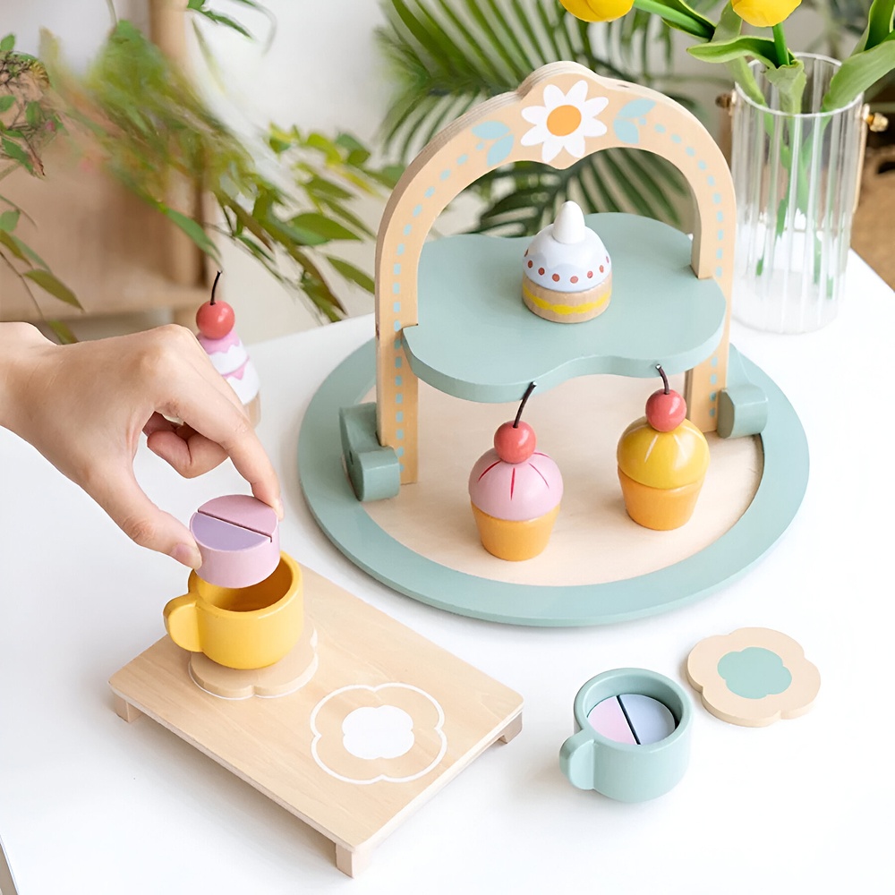 Wooden Afternoon Tea Set for Kids - Image 5