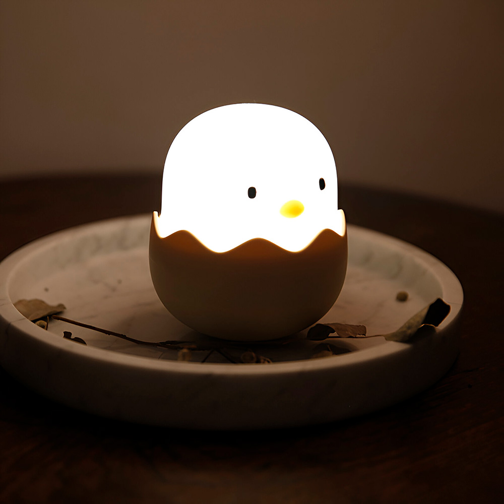 Duck Silicone Night Light for Kids – Touch Sensor, Rechargeable, Cute Chick Lamp - Image 3