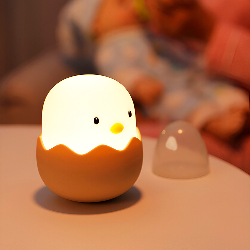 Duck Silicone Night Light for Kids – Touch Sensor, Rechargeable, Cute Chick Lamp - Image 2